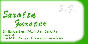 sarolta furster business card